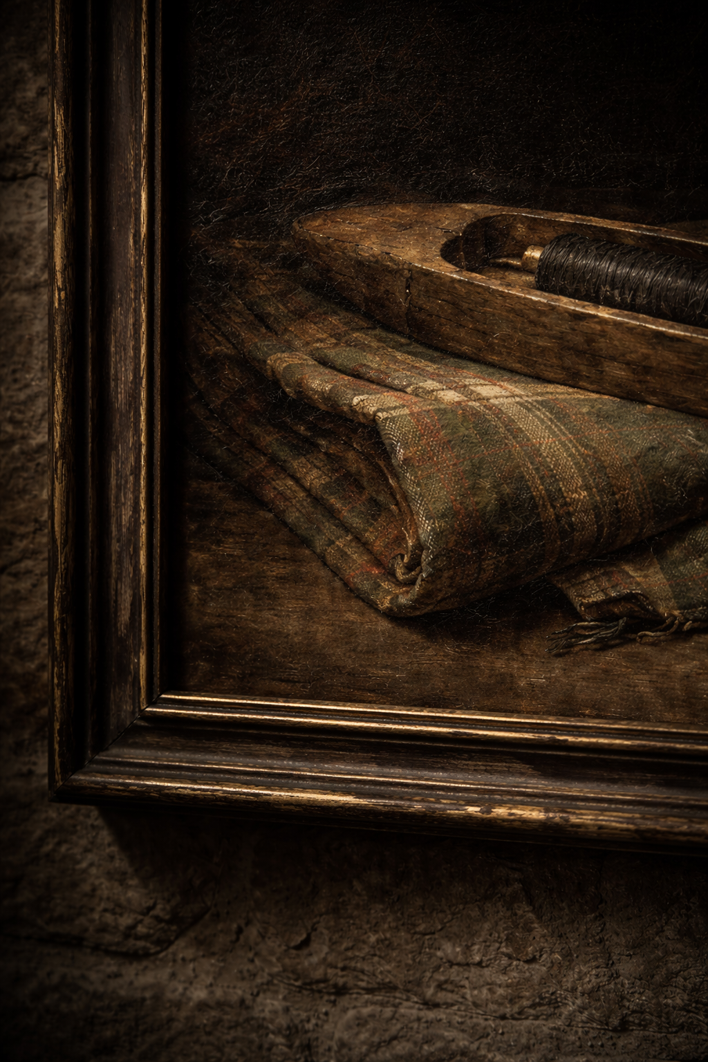 Shuttle at Rest on Folded Cloth