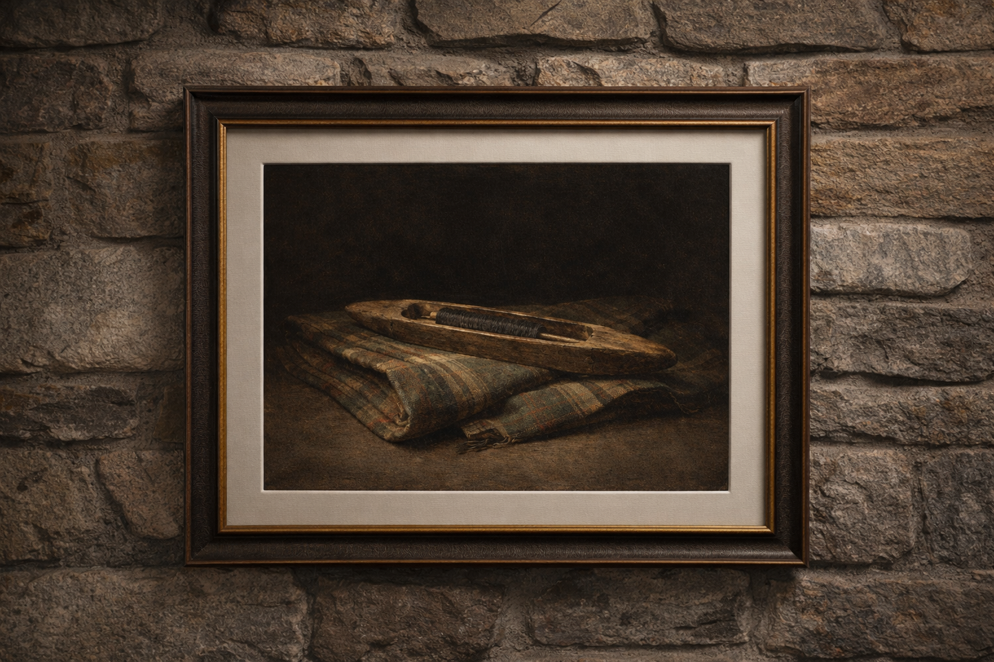 Shuttle at Rest on Folded Cloth