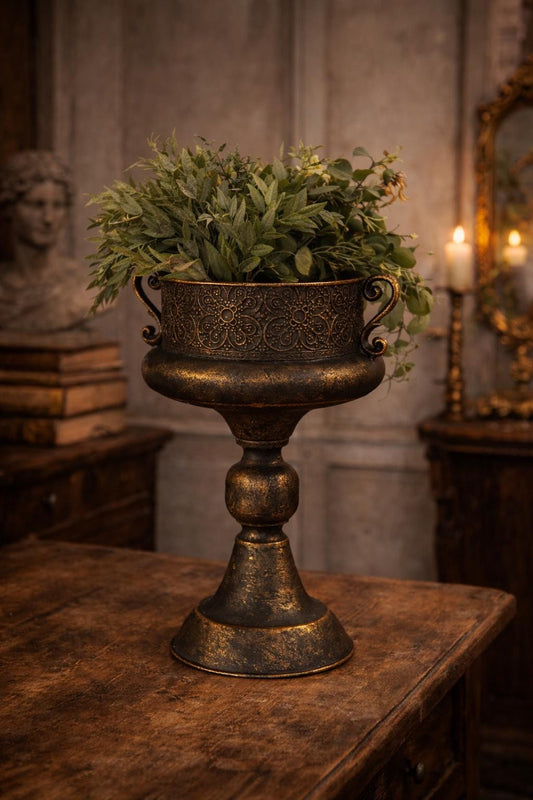 Bronze Pedestal Urn Vase